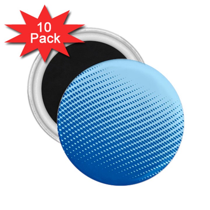 Blue Dot Pattern 2.25  Magnets (10 pack) 