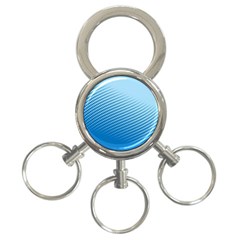 Blue Dot Pattern 3-ring Key Chains