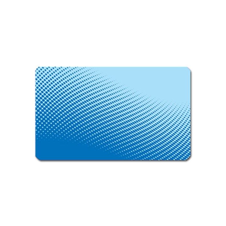 Blue Dot Pattern Magnet (Name Card)