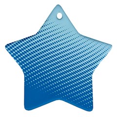 Blue Dot Pattern Star Ornament (two Sides)