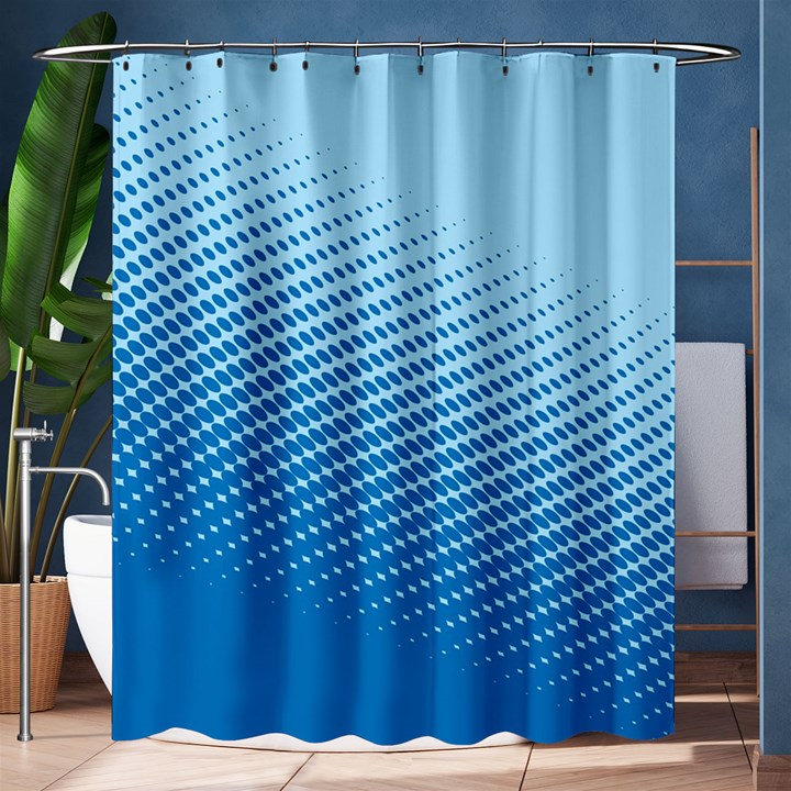 Blue Dot Pattern Shower Curtain 60  x 72  (Medium) 