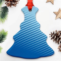 Blue Dot Pattern Ornament (christmas Tree) 