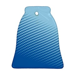 Blue Dot Pattern Bell Ornament (two Sides)