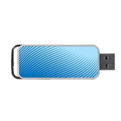 Blue Dot Pattern Portable Usb Flash (one Side)