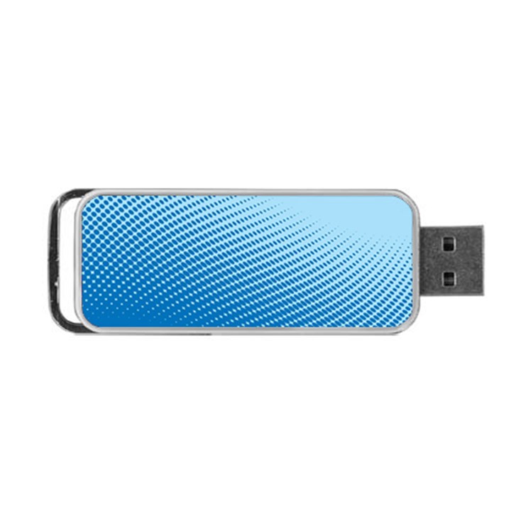 Blue Dot Pattern Portable USB Flash (Two Sides)