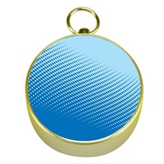 Blue Dot Pattern Gold Compasses