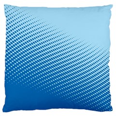 Blue Dot Pattern Large Flano Cushion Case (one Side)