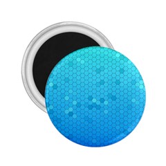 Blue Seamless Black Hexagon Pattern 2 25  Magnets