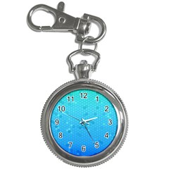 Blue Seamless Black Hexagon Pattern Key Chain Watches