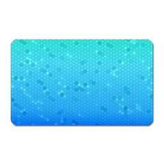 Blue Seamless Black Hexagon Pattern Magnet (rectangular)