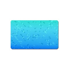 Blue Seamless Black Hexagon Pattern Magnet (name Card)