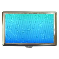 Blue Seamless Black Hexagon Pattern Cigarette Money Cases