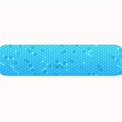 Blue Seamless Black Hexagon Pattern Large Bar Mats