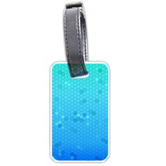 Blue Seamless Black Hexagon Pattern Luggage Tags (one Side) 