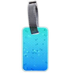 Blue Seamless Black Hexagon Pattern Luggage Tags (two Sides) by Amaryn4rt