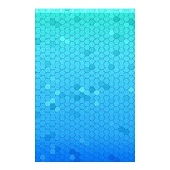 Blue Seamless Black Hexagon Pattern Shower Curtain 48  X 72  (small) 