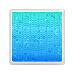 Blue Seamless Black Hexagon Pattern Memory Card Reader (square)  by Amaryn4rt