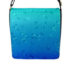 Blue Seamless Black Hexagon Pattern Flap Messenger Bag (l)  by Amaryn4rt