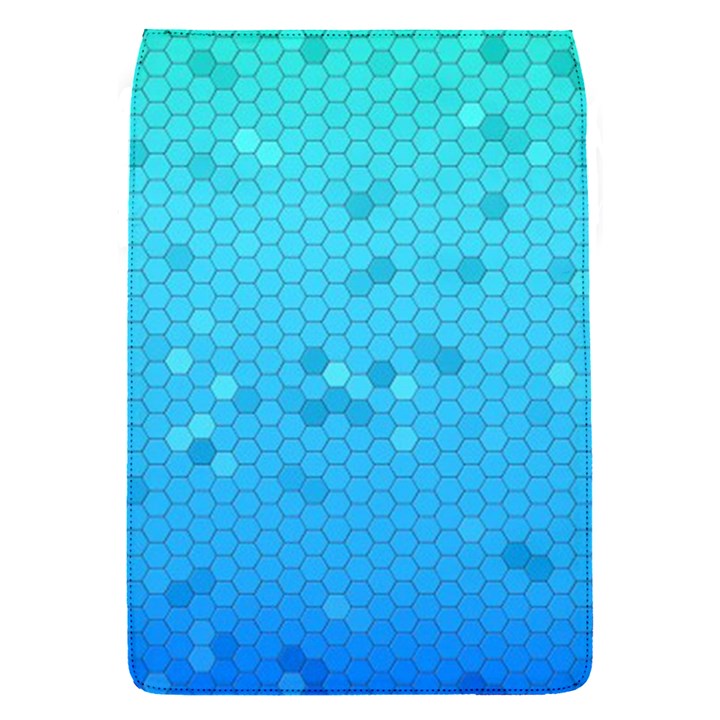 Blue Seamless Black Hexagon Pattern Flap Covers (S) 