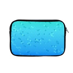 Blue Seamless Black Hexagon Pattern Apple Macbook Pro 13  Zipper Case