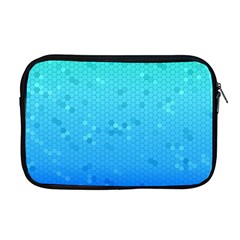 Blue Seamless Black Hexagon Pattern Apple Macbook Pro 17  Zipper Case