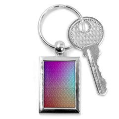 Blue And Pink Colors On A Pattern Key Chains (rectangle) 