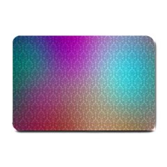 Blue And Pink Colors On A Pattern Small Doormat 