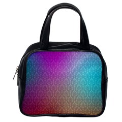 Blue And Pink Colors On A Pattern Classic Handbags (one Side)