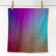 Blue And Pink Colors On A Pattern Face Towel