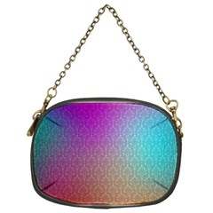 Blue And Pink Colors On A Pattern Chain Purses (one Side) 