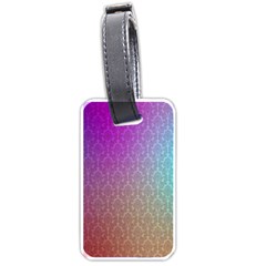 Blue And Pink Colors On A Pattern Luggage Tags (one Side) 