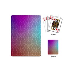 Blue And Pink Colors On A Pattern Playing Cards (mini)  by Amaryn4rt