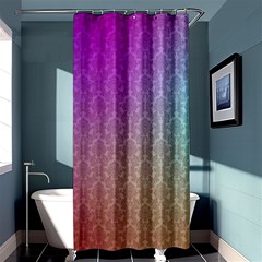 Blue And Pink Colors On A Pattern Shower Curtain 36  X 72  (stall) 