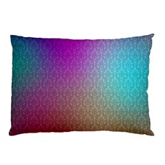 Blue And Pink Colors On A Pattern Pillow Case (two Sides)