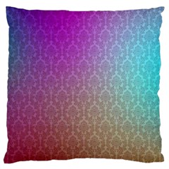 Blue And Pink Colors On A Pattern Large Cushion Case (two Sides)