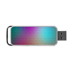 Blue And Pink Colors On A Pattern Portable Usb Flash (two Sides)