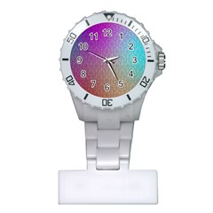 Blue And Pink Colors On A Pattern Plastic Nurses Watch