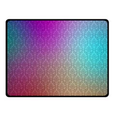 Blue And Pink Colors On A Pattern Double Sided Fleece Blanket (small) 