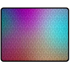 Blue And Pink Colors On A Pattern Double Sided Fleece Blanket (medium) 