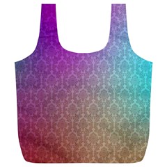 Blue And Pink Colors On A Pattern Full Print Recycle Bags (l) 