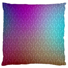 Blue And Pink Colors On A Pattern Large Flano Cushion Case (one Side)