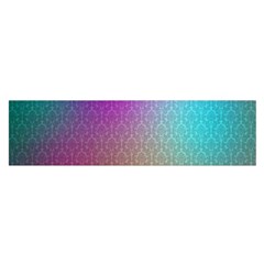 Blue And Pink Colors On A Pattern Satin Scarf (oblong)