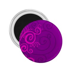 Floraly Swirlish Purple Color 2 25  Magnets by Amaryn4rt