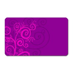 Floraly Swirlish Purple Color Magnet (rectangular) by Amaryn4rt