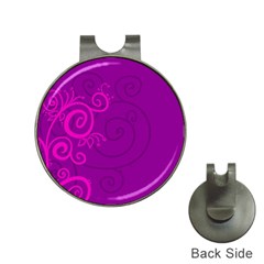 Floraly Swirlish Purple Color Hat Clips With Golf Markers