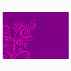 Floraly Swirlish Purple Color Large Glasses Cloth (2-side) by Amaryn4rt