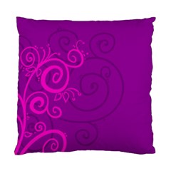 Floraly Swirlish Purple Color Standard Cushion Case (two Sides) by Amaryn4rt