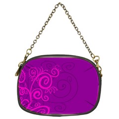 Floraly Swirlish Purple Color Chain Purses (two Sides)  by Amaryn4rt