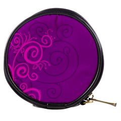 Floraly Swirlish Purple Color Mini Makeup Bags by Amaryn4rt