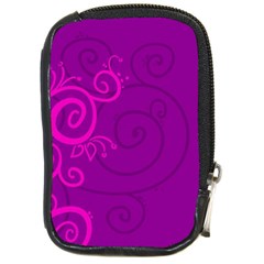 Floraly Swirlish Purple Color Compact Camera Cases by Amaryn4rt